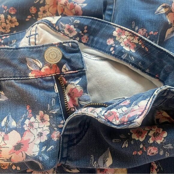 Aeropostale Blue Floral Ashley Ultra Skinny Jeans Size 0 - Picture 6 of 11